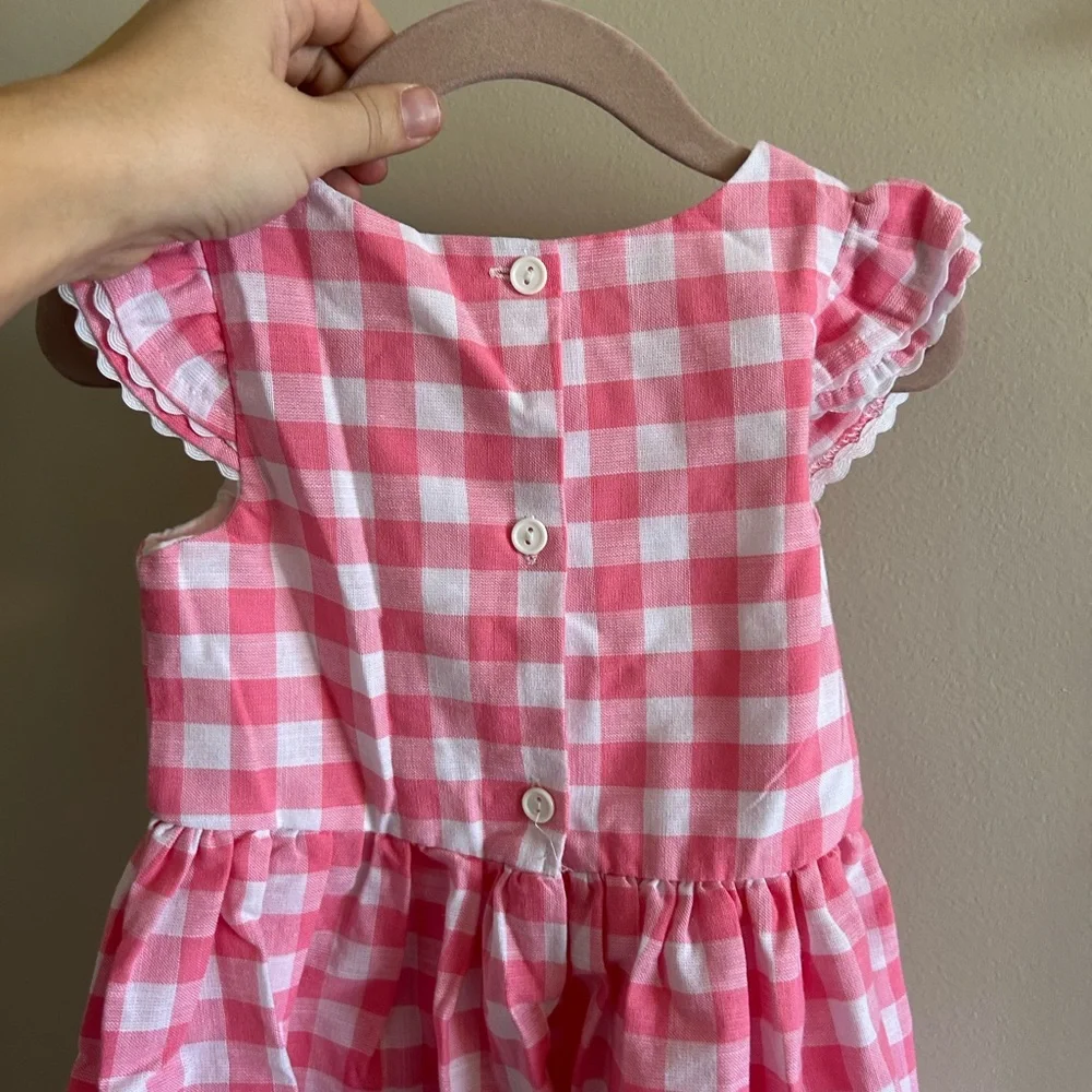 Pink Gingham Kids Dress size 4T